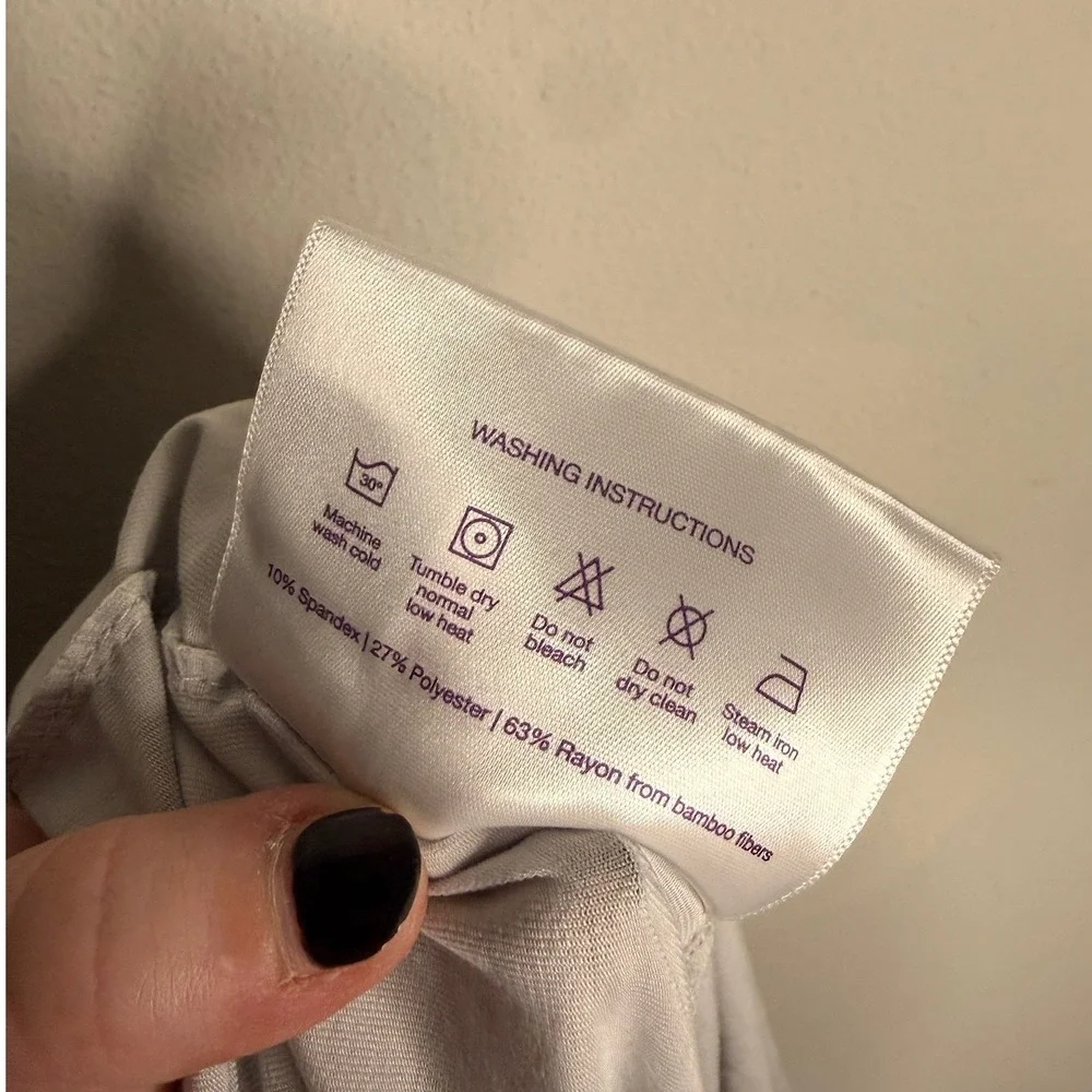 Purple King Light Gray SoftStretch Bamboo Blend Luxury Pillowcase Comfy Sleep